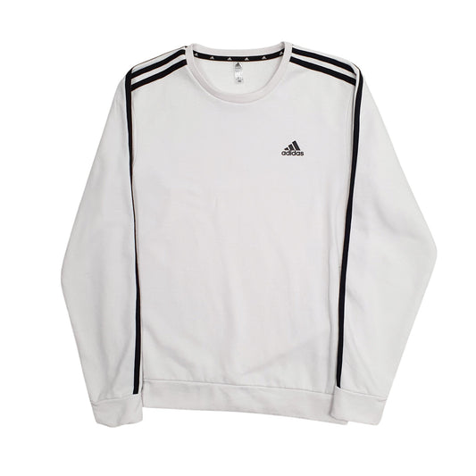 Mens White Adidas Primegreen Crewneck Jumper