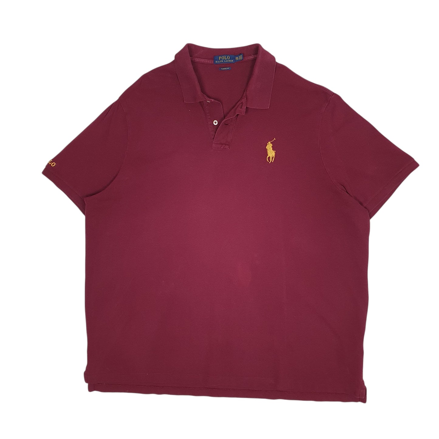 Mens Burgundy Polo Ralph Lauren  Short Sleeve Polo Shirt