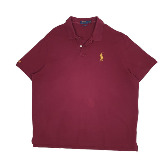 Mens Burgundy Polo Ralph Lauren  Short Sleeve Polo Shirt