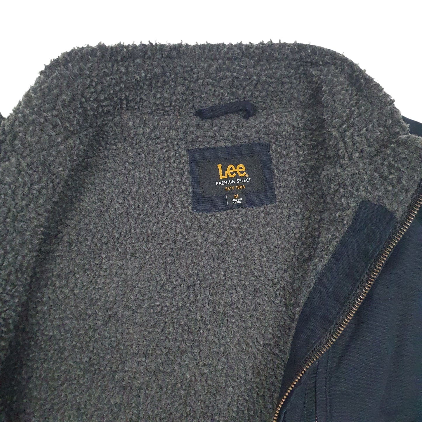 Mens Black Lee Fleece Lined  Coat