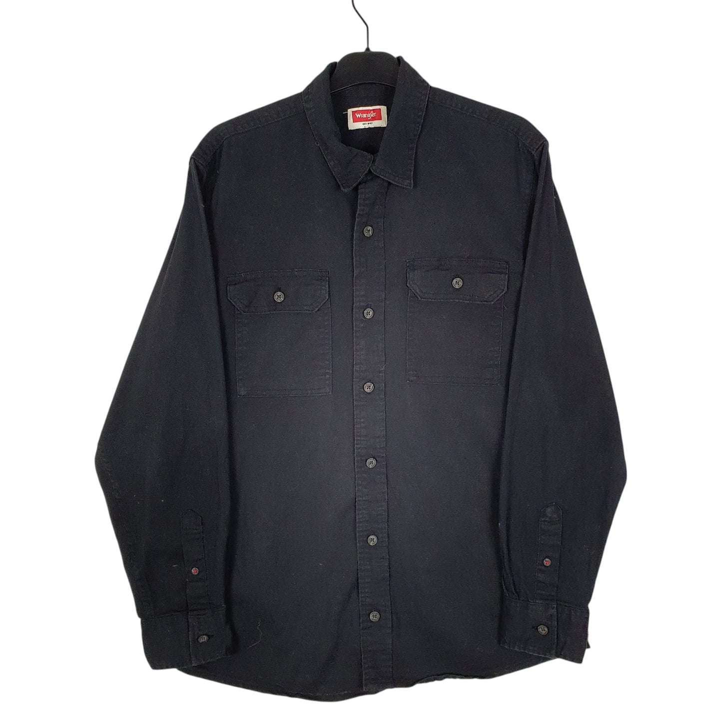 Mens Black Wrangler  Long Sleeve Shirt