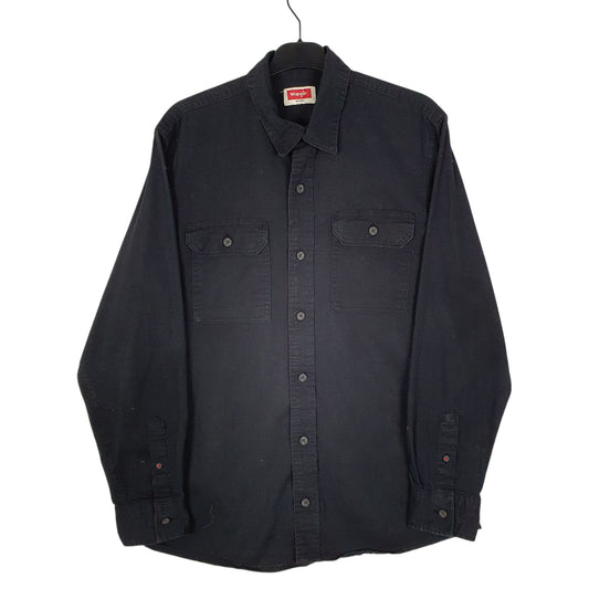 Mens Black Wrangler  Long Sleeve Shirt