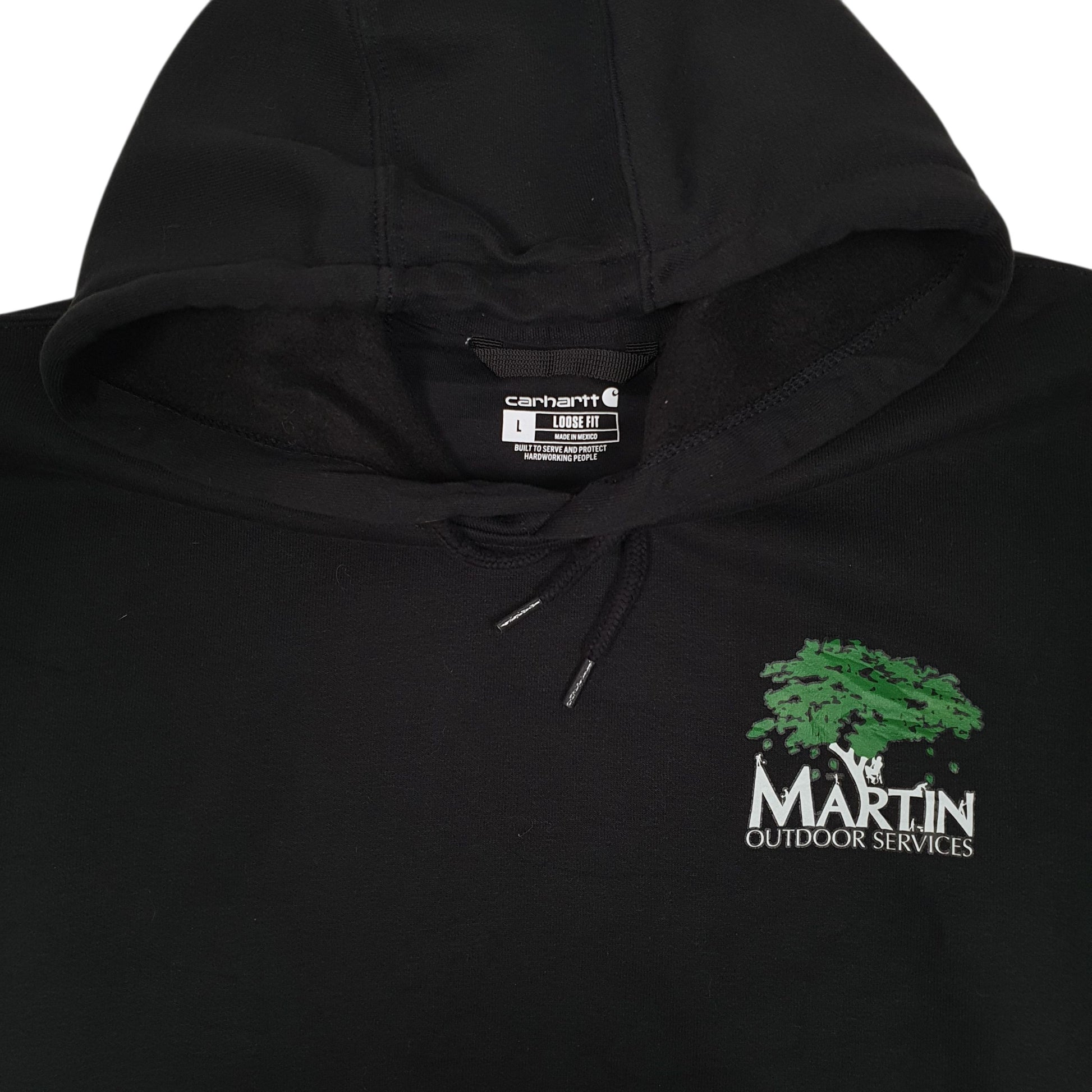 Mens Black Carhartt Martin Hoodie Jumper