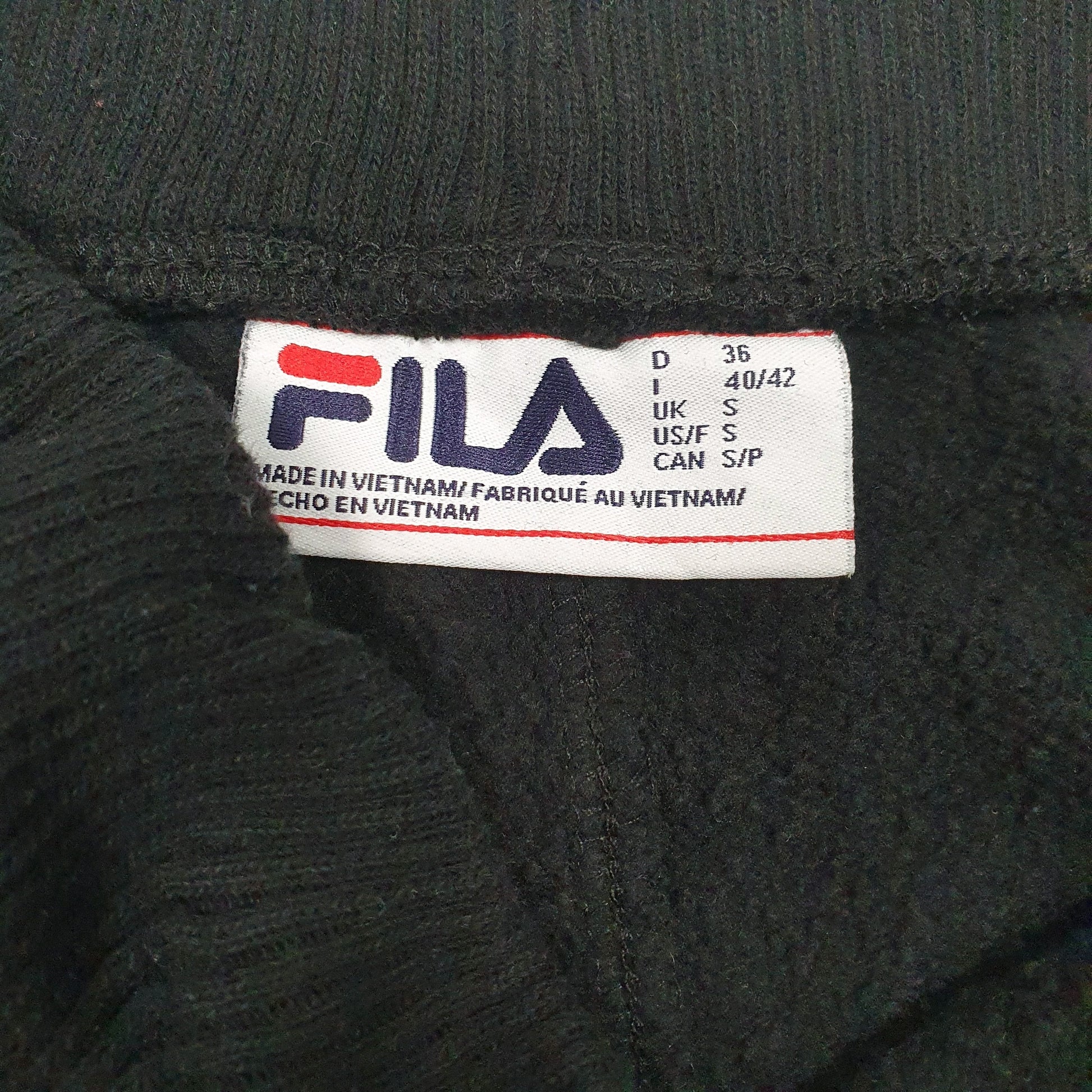 Mens Black Fila   Trousers