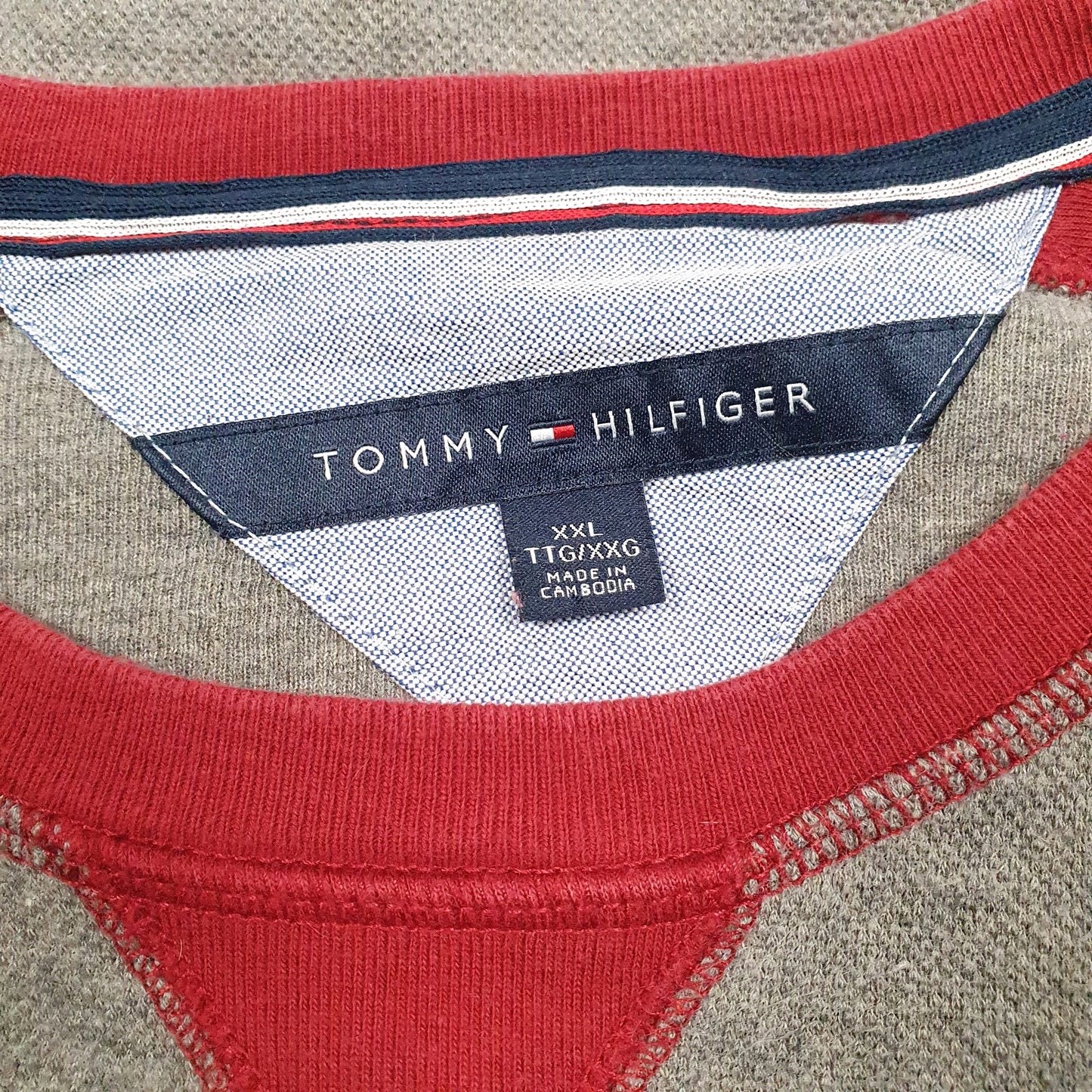 Mens Grey Tommy Hilfiger  Crewneck Jumper