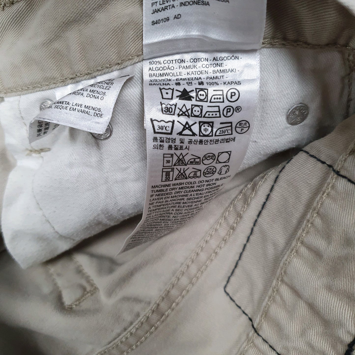 Mens Beige Levis   Trousers
