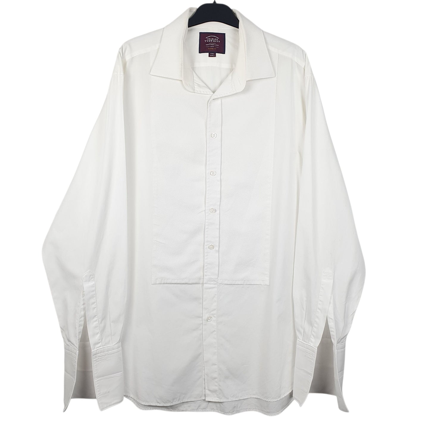 Mens White Charles Tyrwhitt Tuxedo Long Sleeve Shirt
