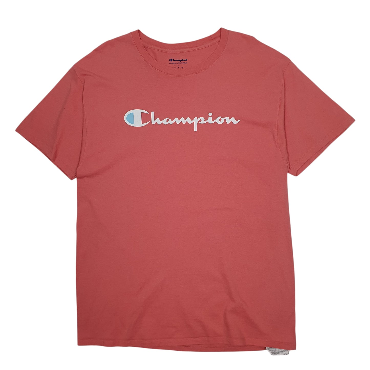 Mens Pink Champion  Short Sleeve T Shirt