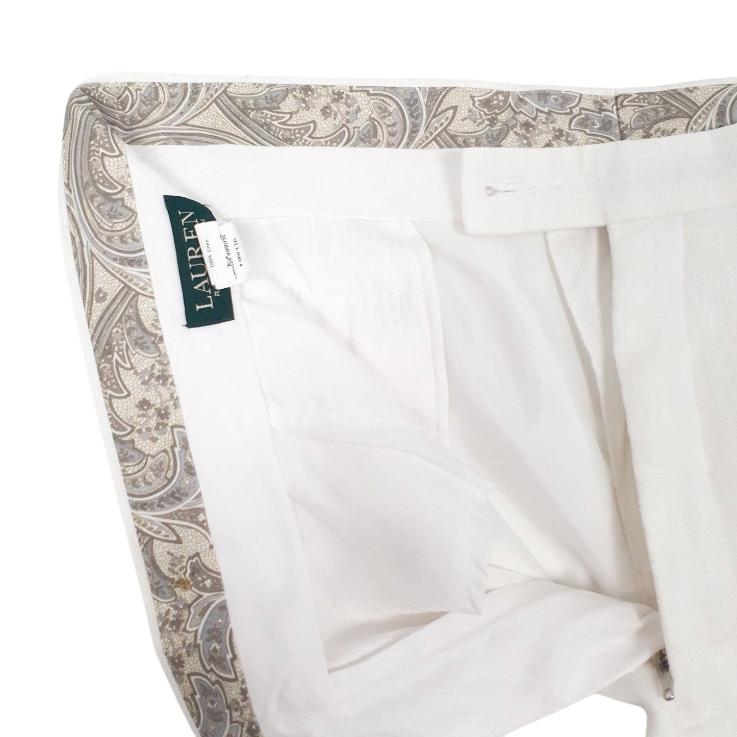 Mens White Polo Ralph Lauren   Trousers