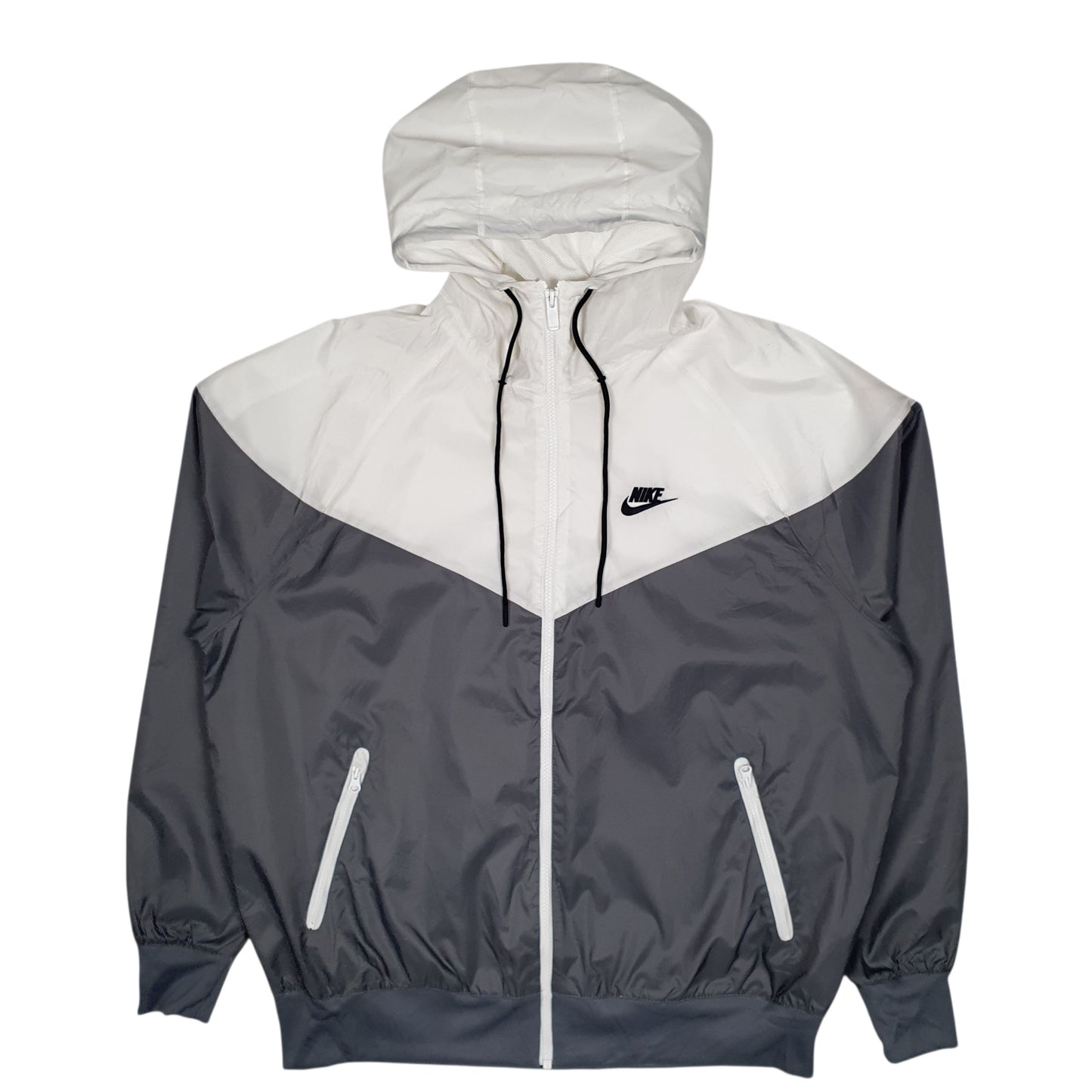 Mens Grey Nike Windrunner Hoodie Coat