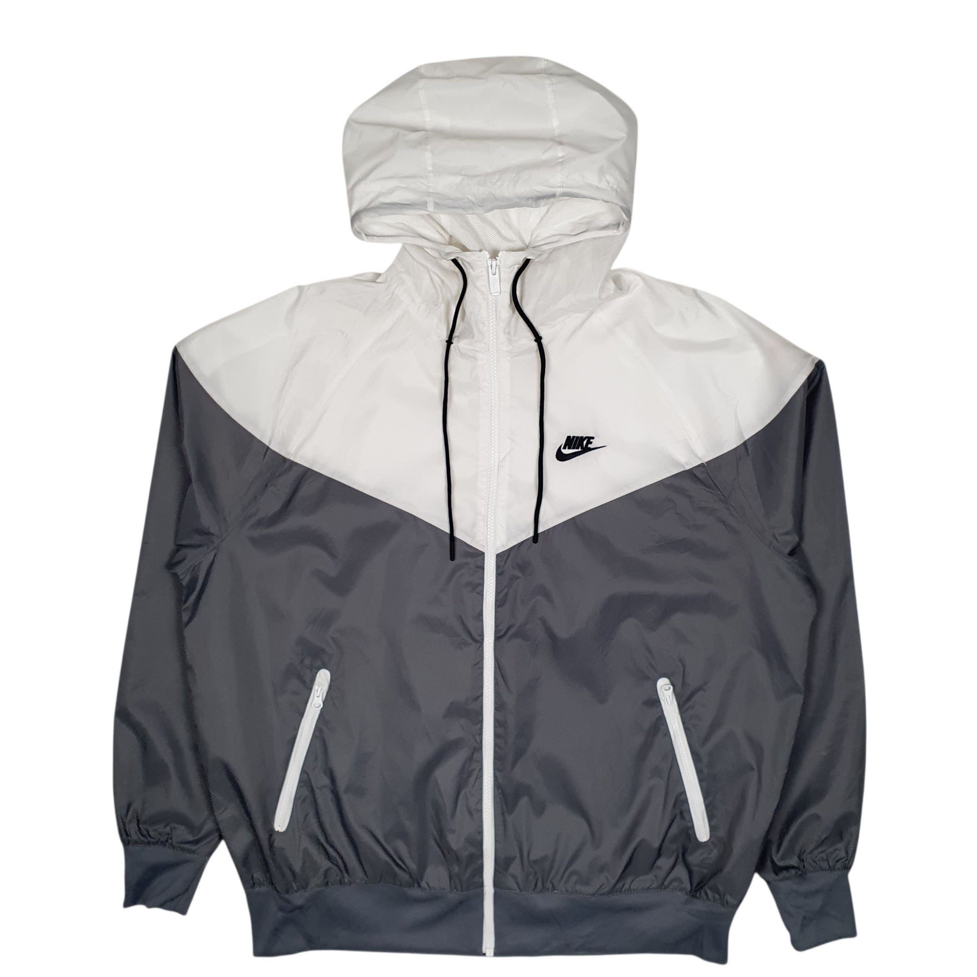 Mens Grey Nike Windrunner Hoodie Coat