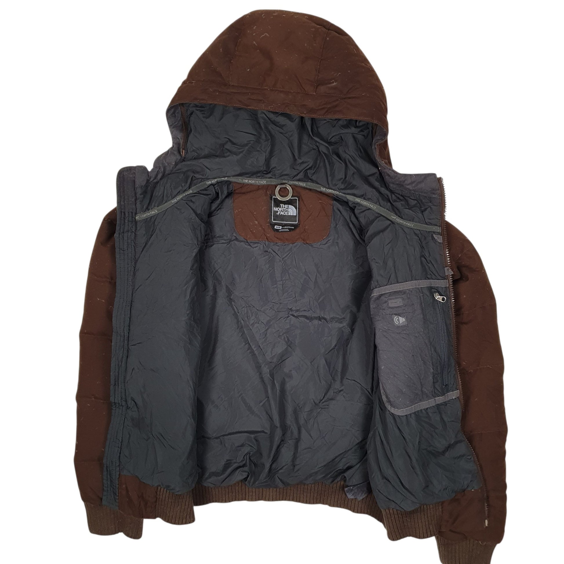 Womens Brown The North Face Hooded Cropped  Coat
