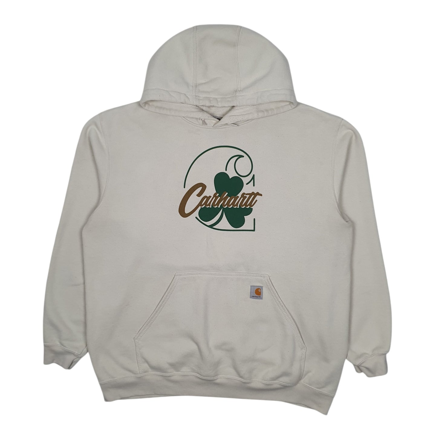 Mens Cream Carhartt  Hoodie Jumper