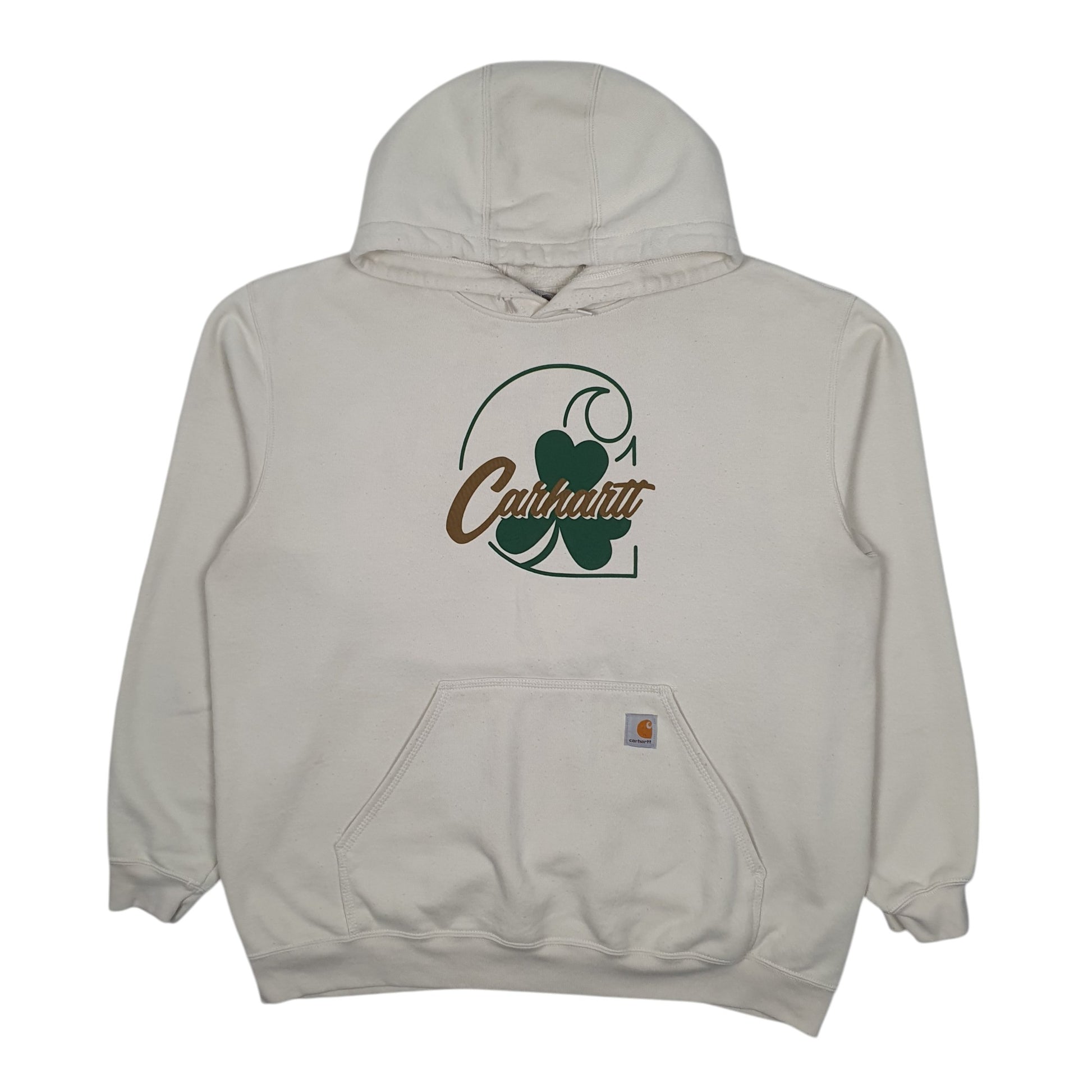 Mens Cream Carhartt  Hoodie Jumper