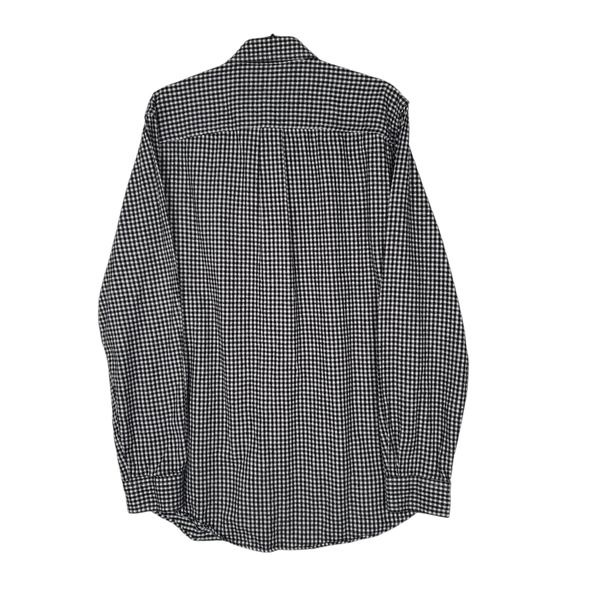 Mens Grey L.L.Bean Scotch Plaid Flannel Tall  Shirt