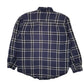 Mens Navy Wrangler Plaid Workwear Full Zip Coat