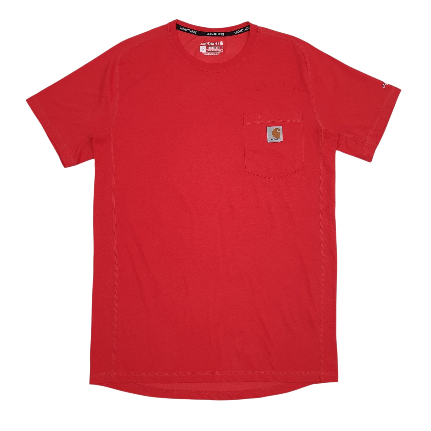 Mens Red Carhartt  Short Sleeve T Shirt