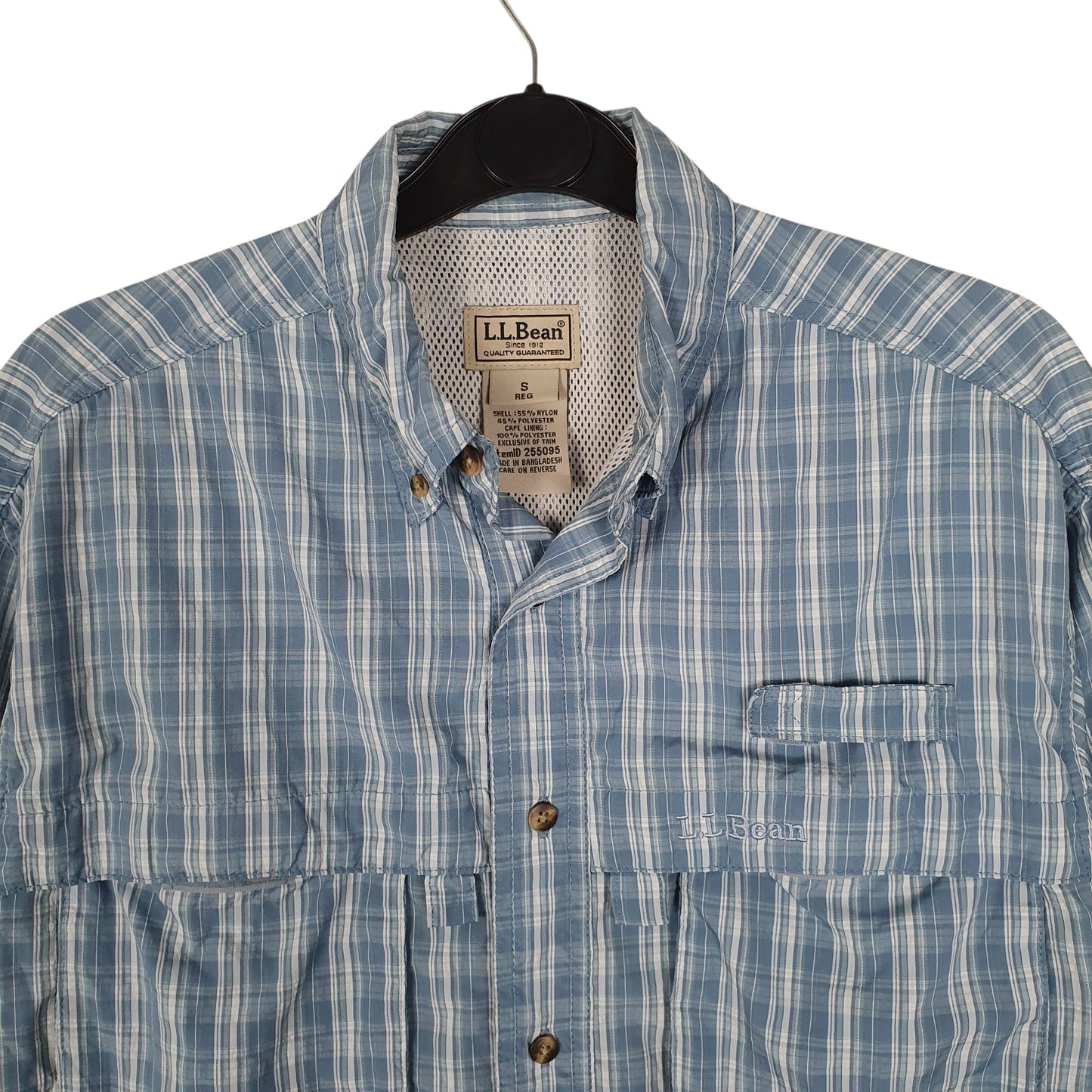 Mens Blue L.L.Bean Walking Hiking  Shirt