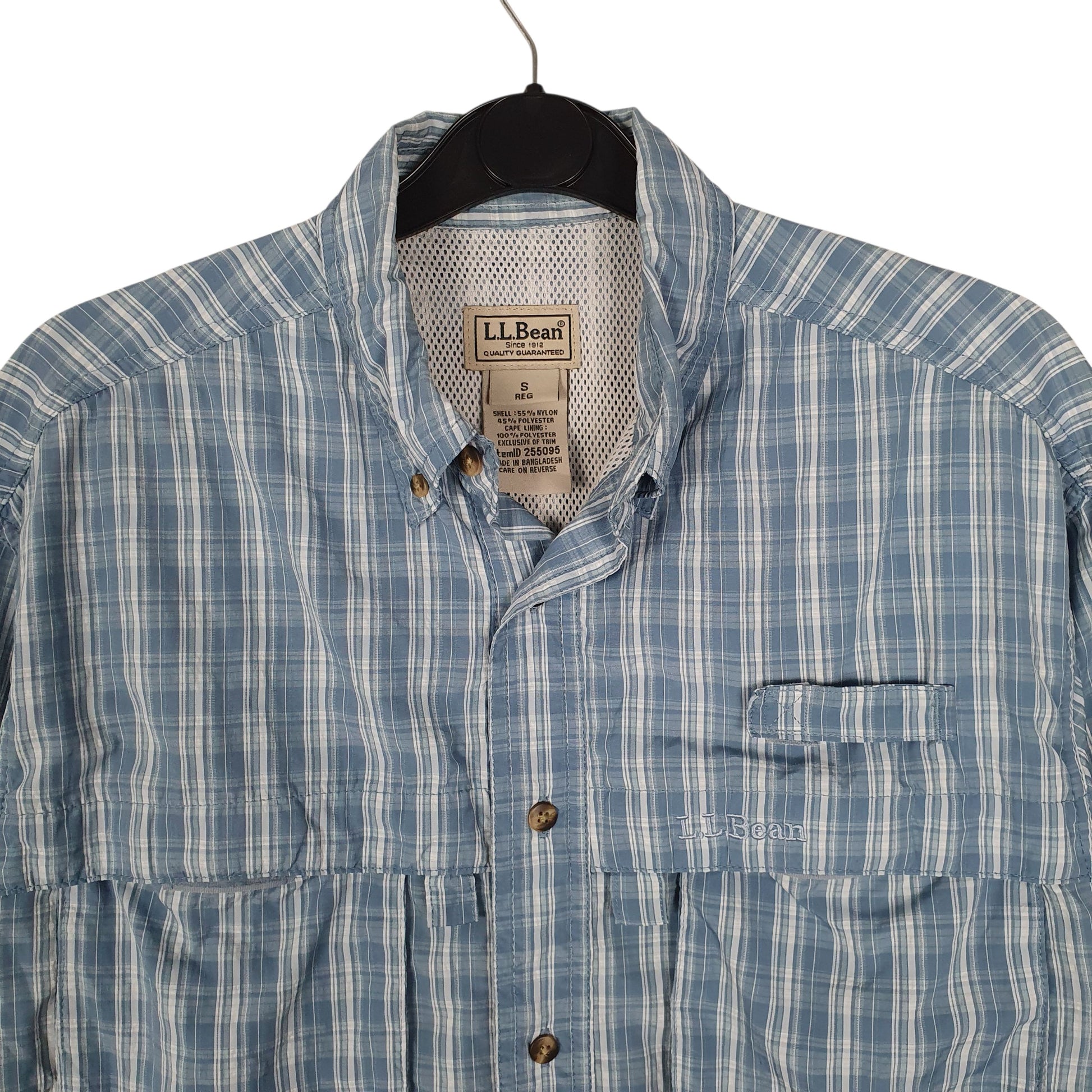 Mens Blue L.L.Bean Walking Hiking  Shirt