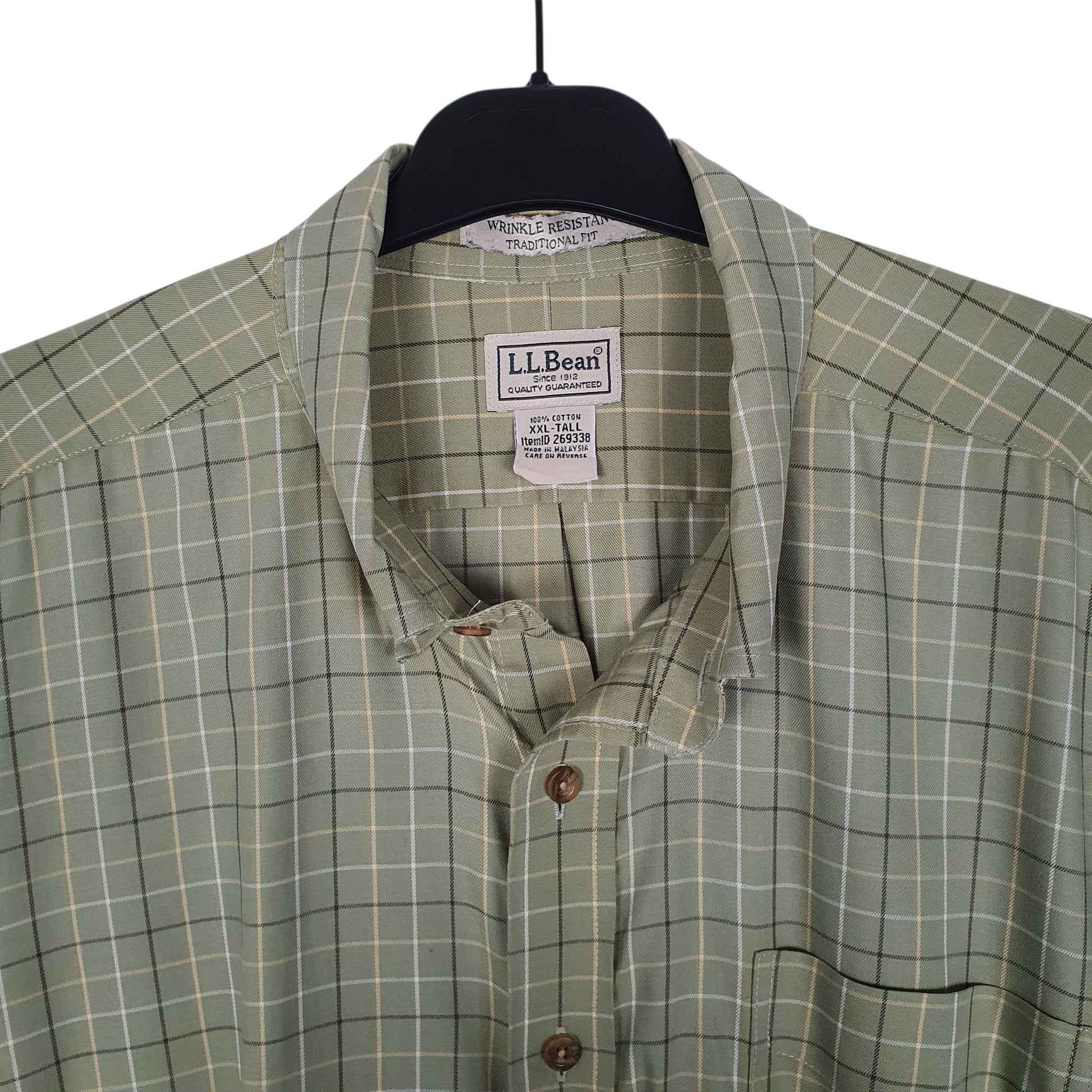 Mens Green L.L.Bean Tall  Shirt