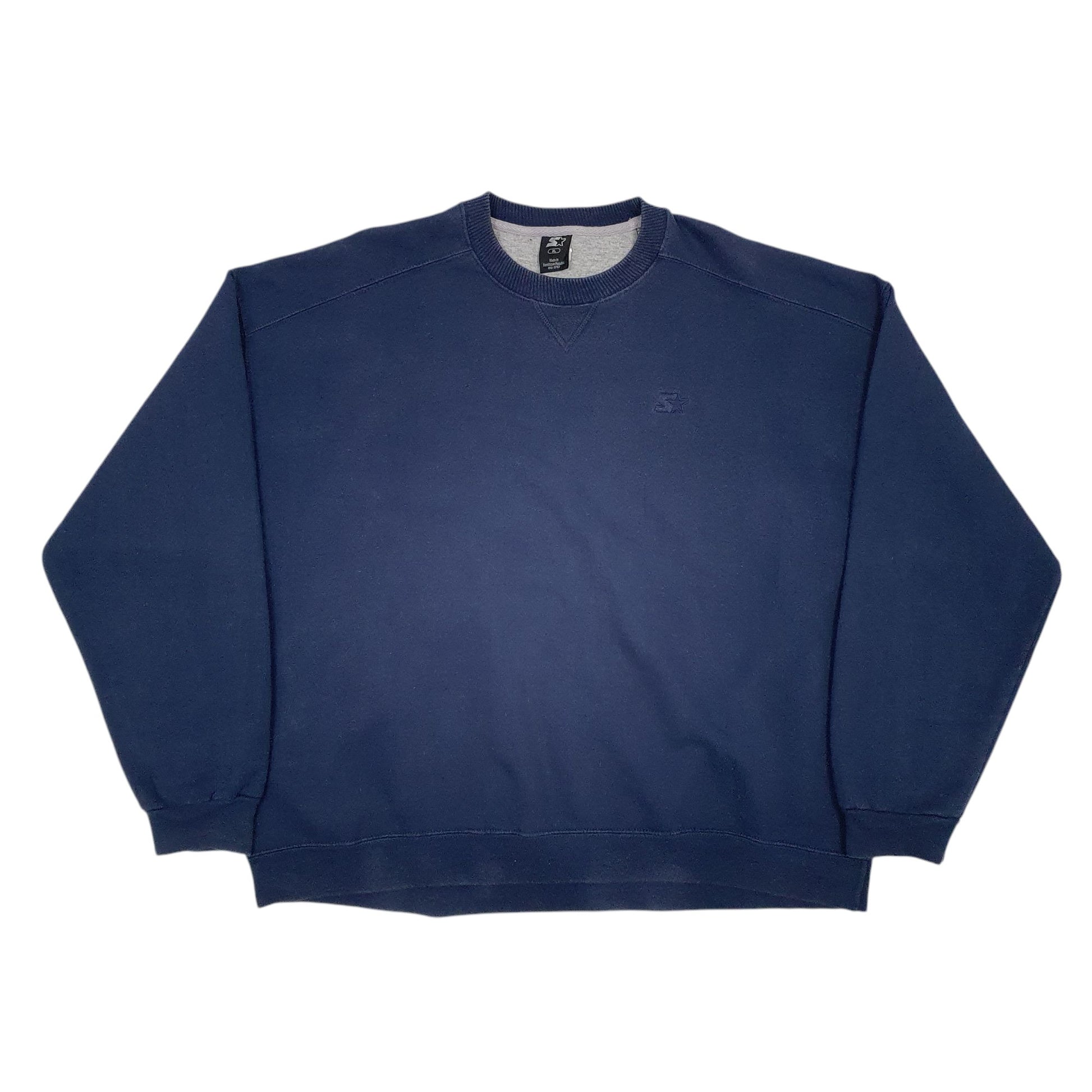 Mens Navy Starter  Crewneck Jumper