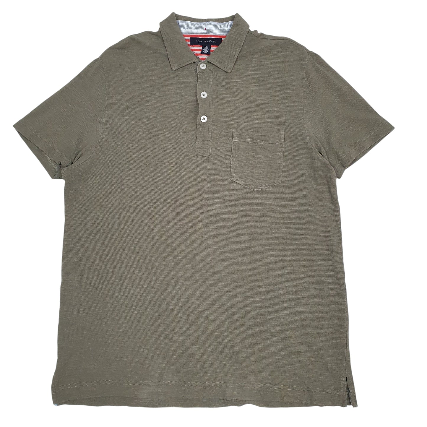 Mens Green Tommy Hilfiger  Short Sleeve Polo Shirt