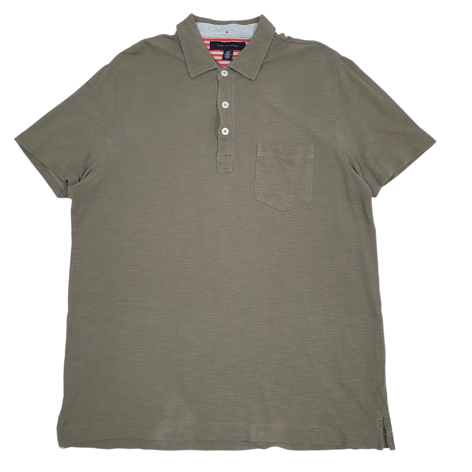 Mens Green Tommy Hilfiger  Short Sleeve Polo Shirt