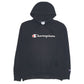 Mens Black Champion Spellout Hoodie Jumper