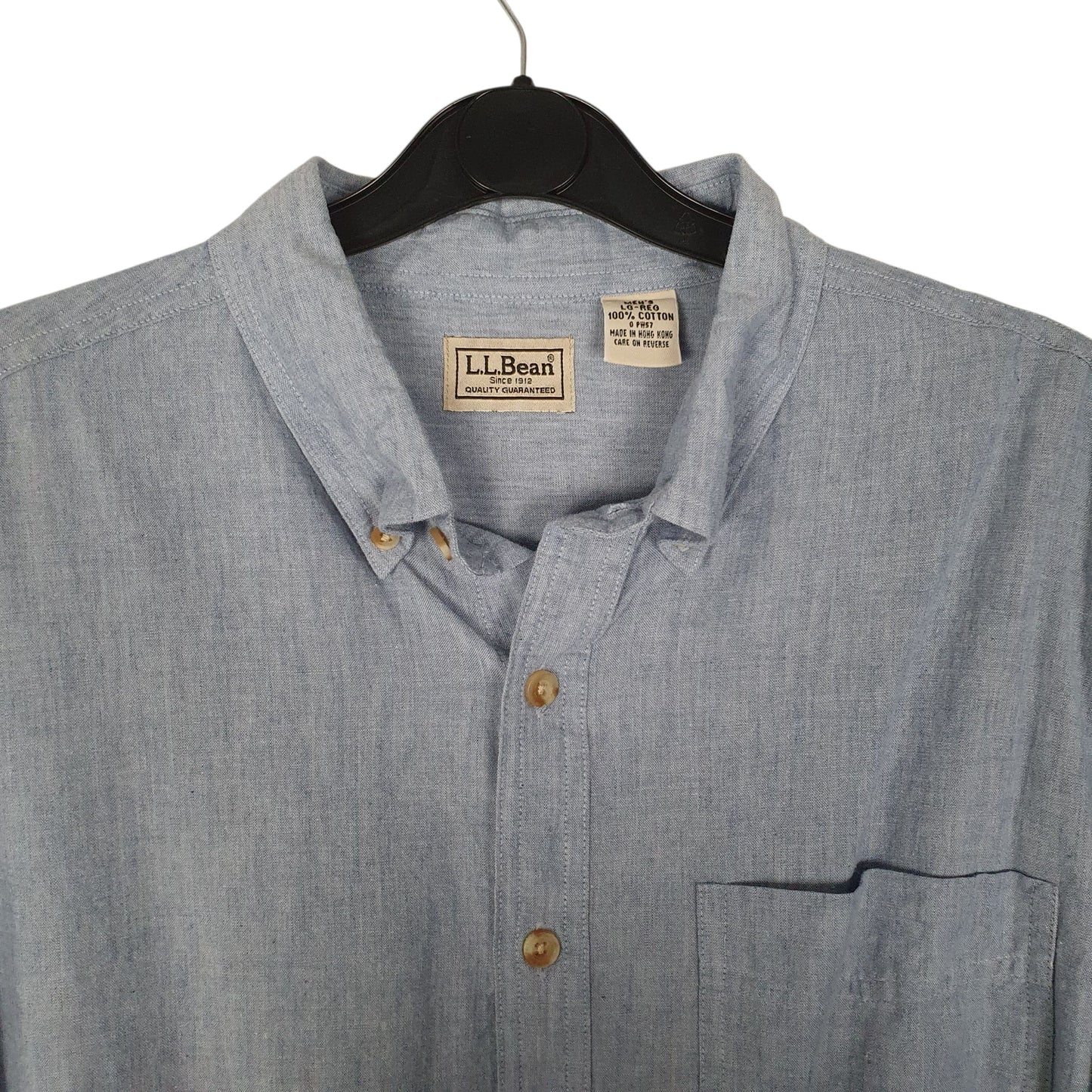 Mens Blue L.L.Bean Vintage 00s  Shirt