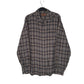 Mens Grey Woolrich Thick Flannel Long Sleeve Shirt