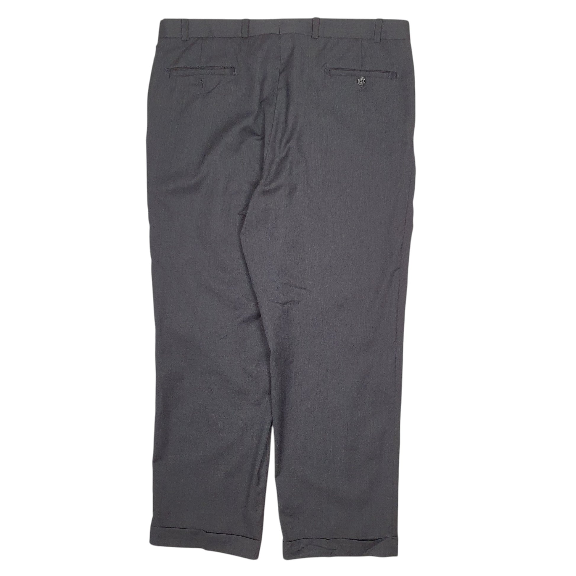 Mens Grey Ralph Lauren Pleated  Trousers