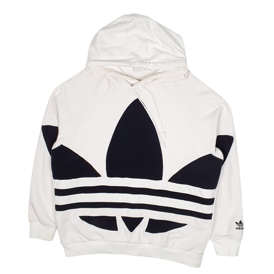 Mens White Adidas  Hoodie Jumper