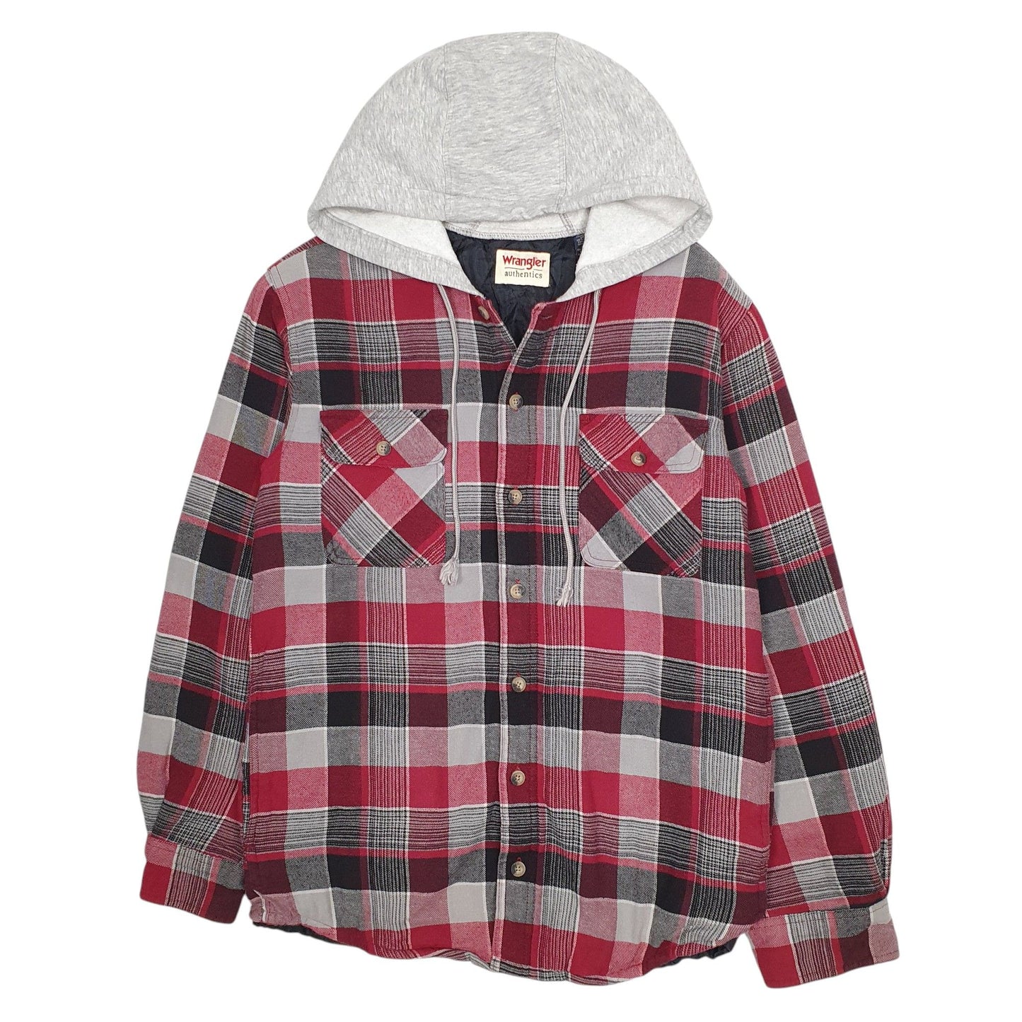 Mens Red Wrangler Overshirt Hoodie  Coat