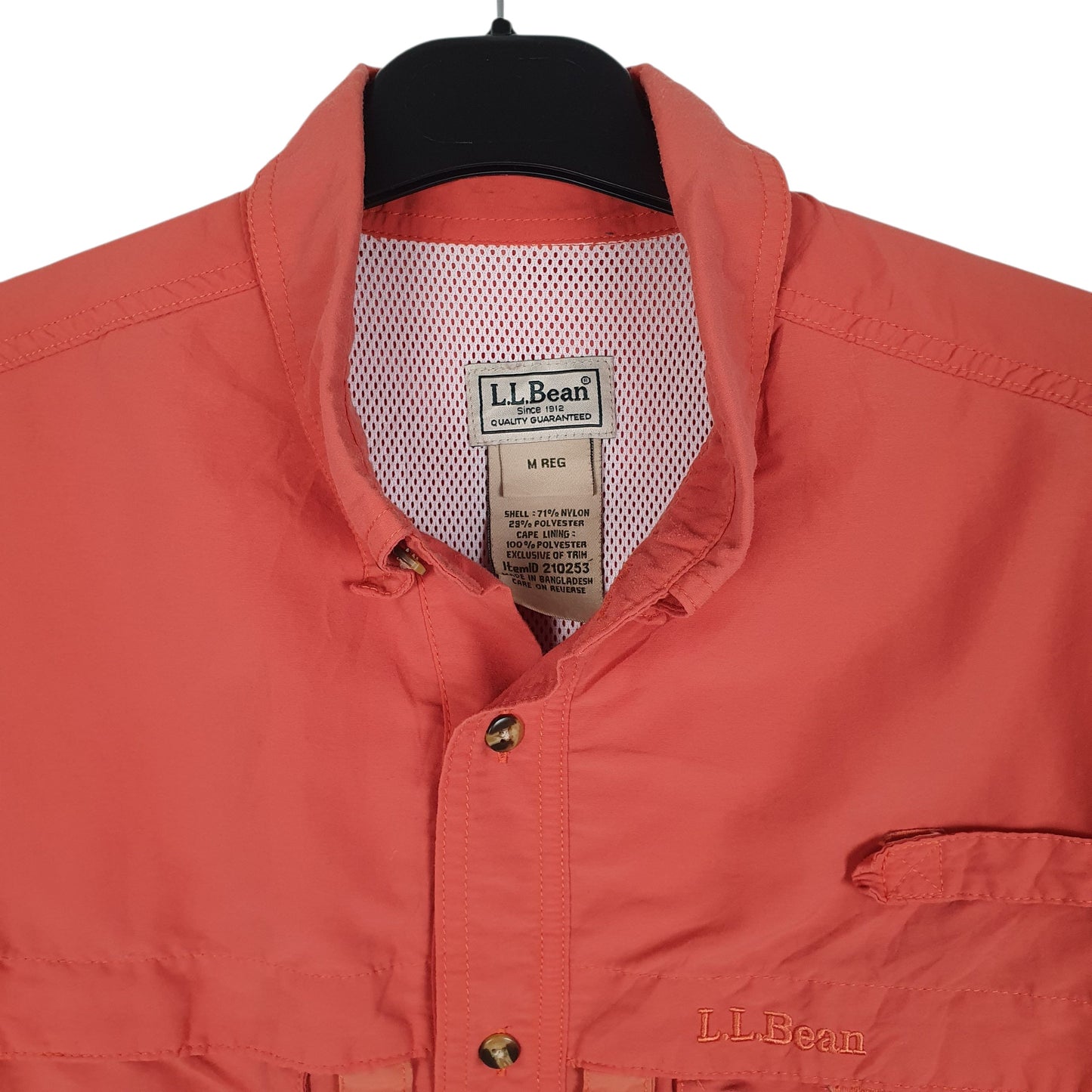 Mens Pink L.L.Bean Walking Hiking  Shirt