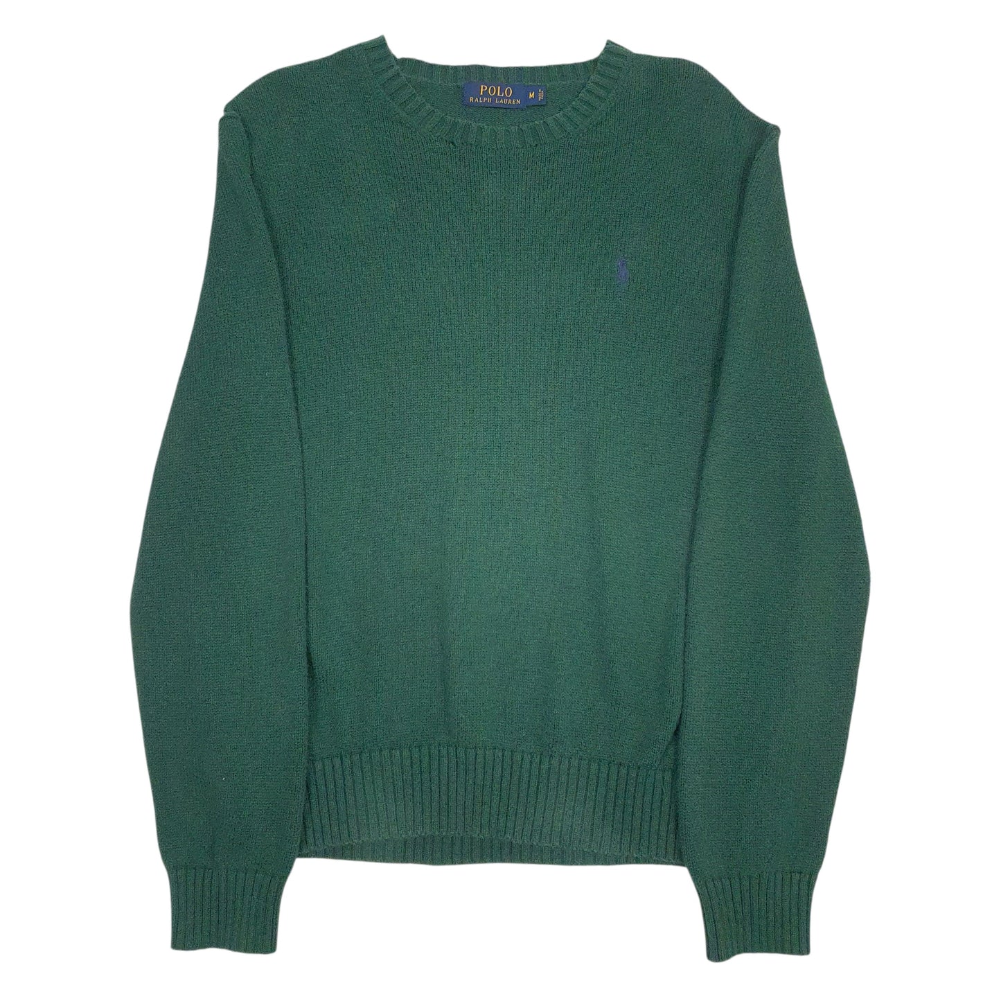 Mens Green Polo Ralph Lauren Heavy Knit Crewneck Jumper