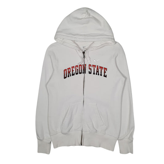 Womens White Nike Hoodie Oregon State Full Zip Jumper
