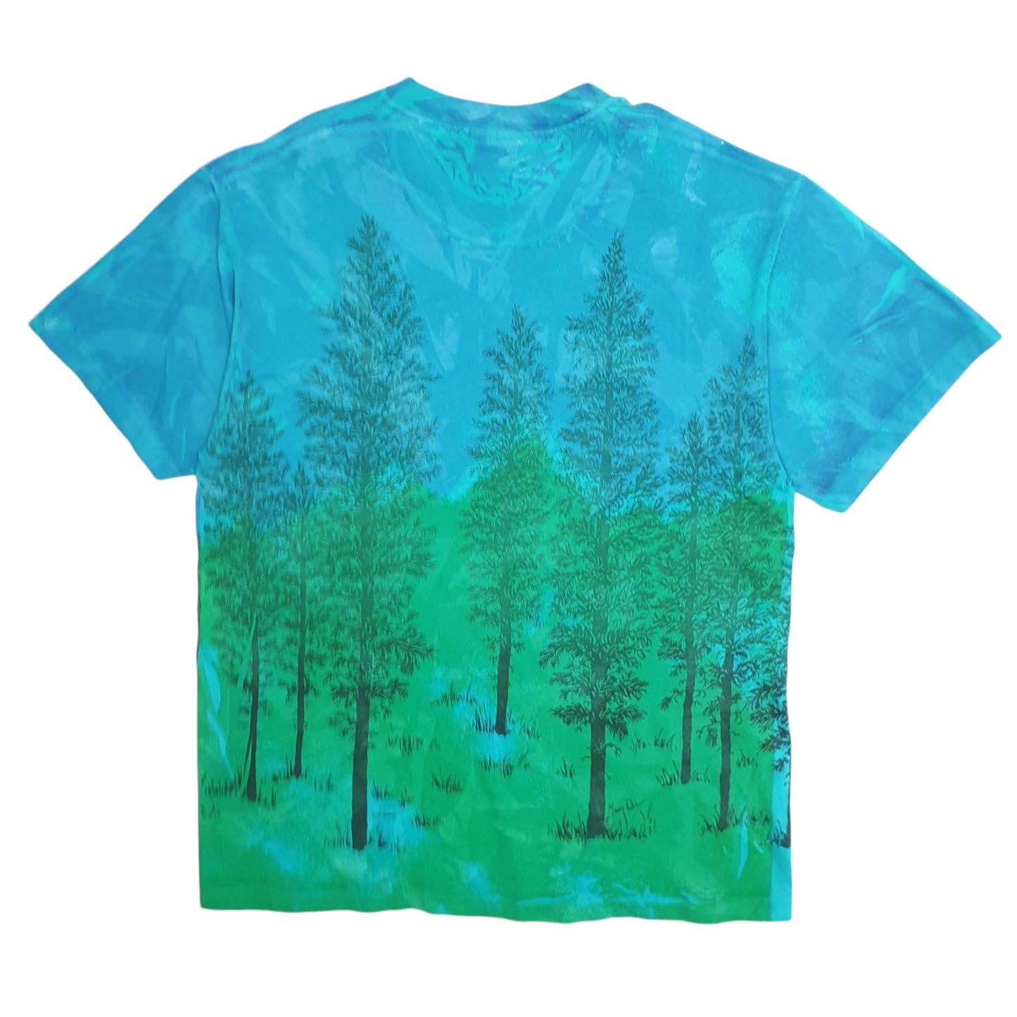 Mens Blue Unbranded Single Stitch Vintage 90s  T Shirt