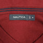 Mens Burgundy Nautica  V Neck Jumper