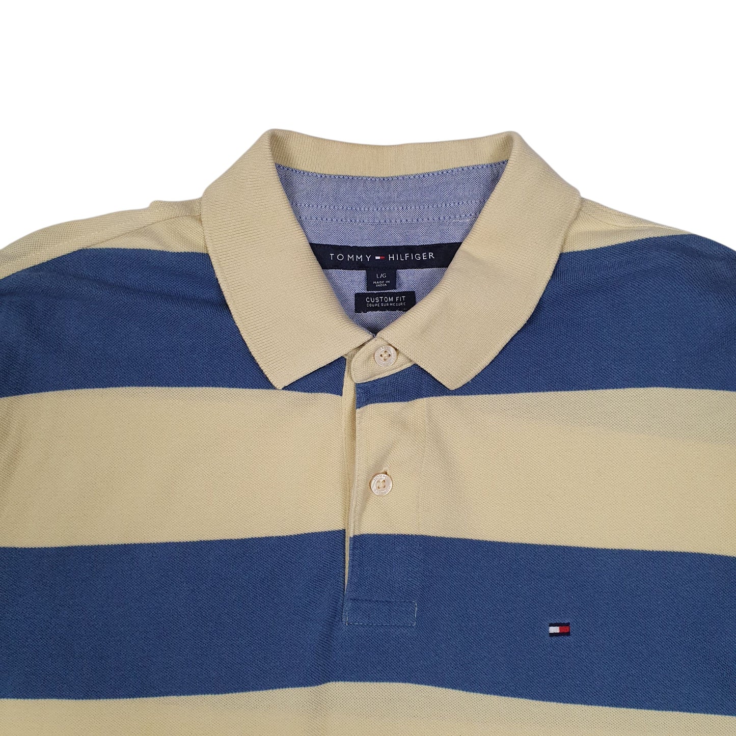 Mens Yellow Tommy Hilfiger  Hoodie Polo Shirt