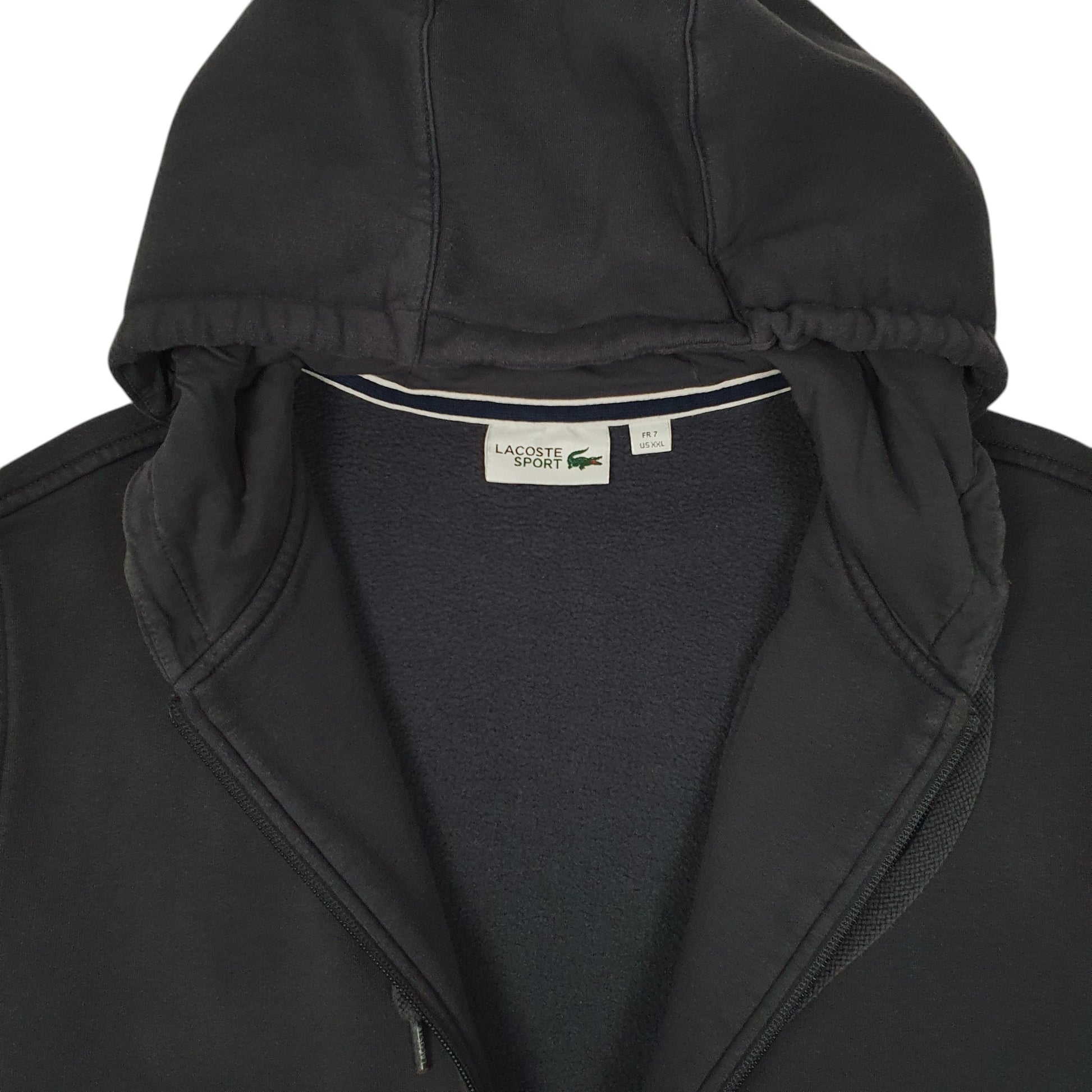 Mens Grey Lacoste Hoodie Full Zip Jumper