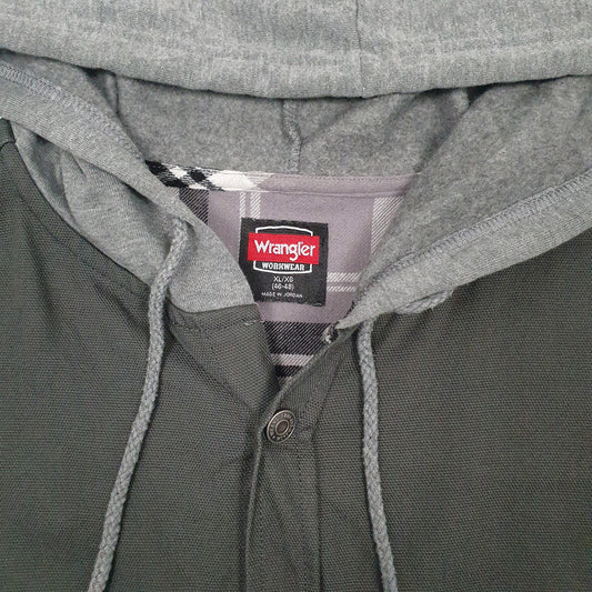 Mens Grey Wrangler Workwear  Coat