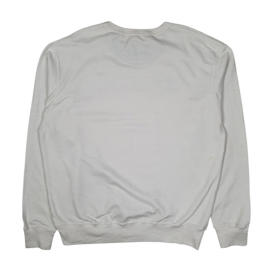 Mens White Champion  Crewneck Jumper