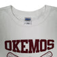 Womens White Gildan Okemos Baseball Hoodie T Shirt
