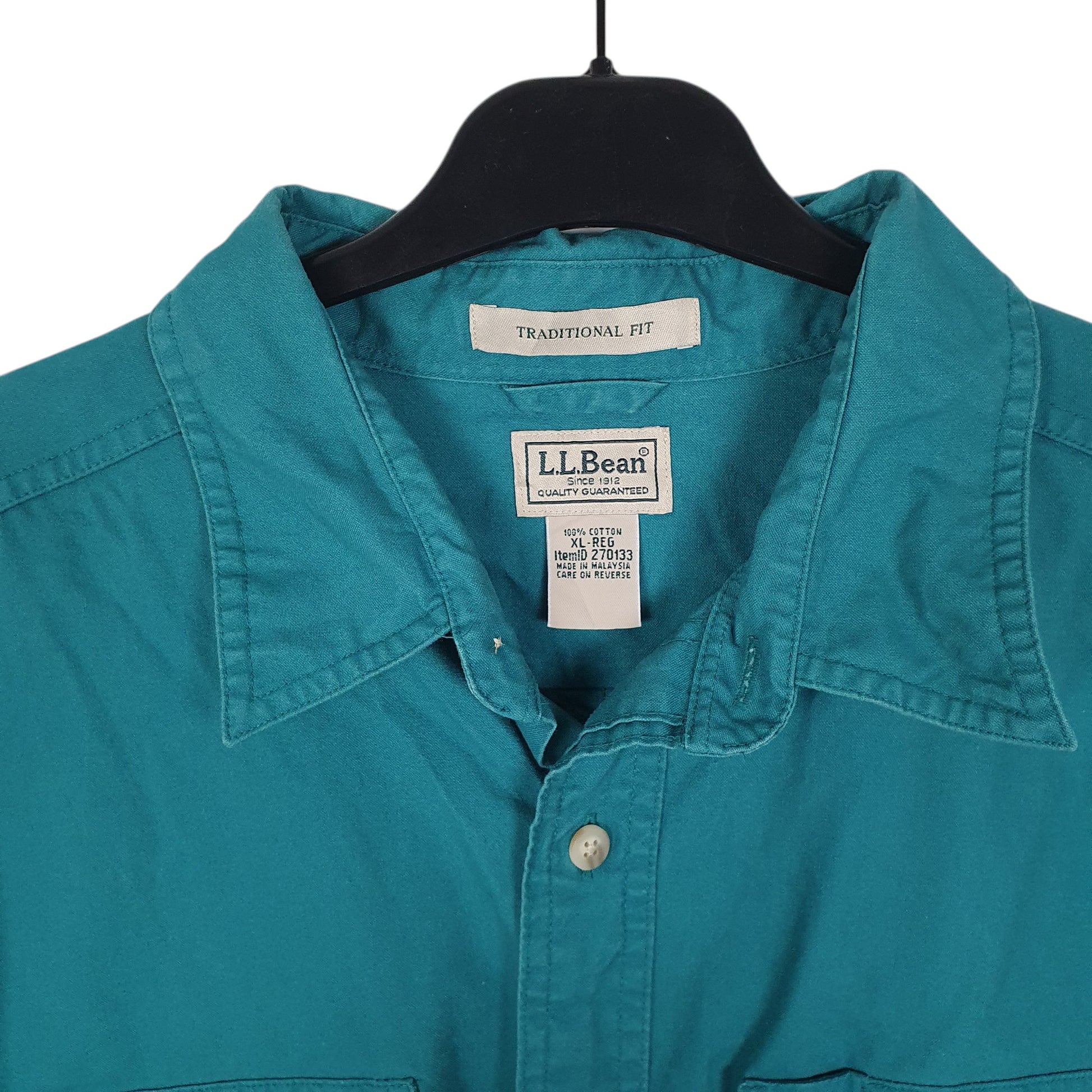 Mens Blue L.L.Bean Traditional  Shirt