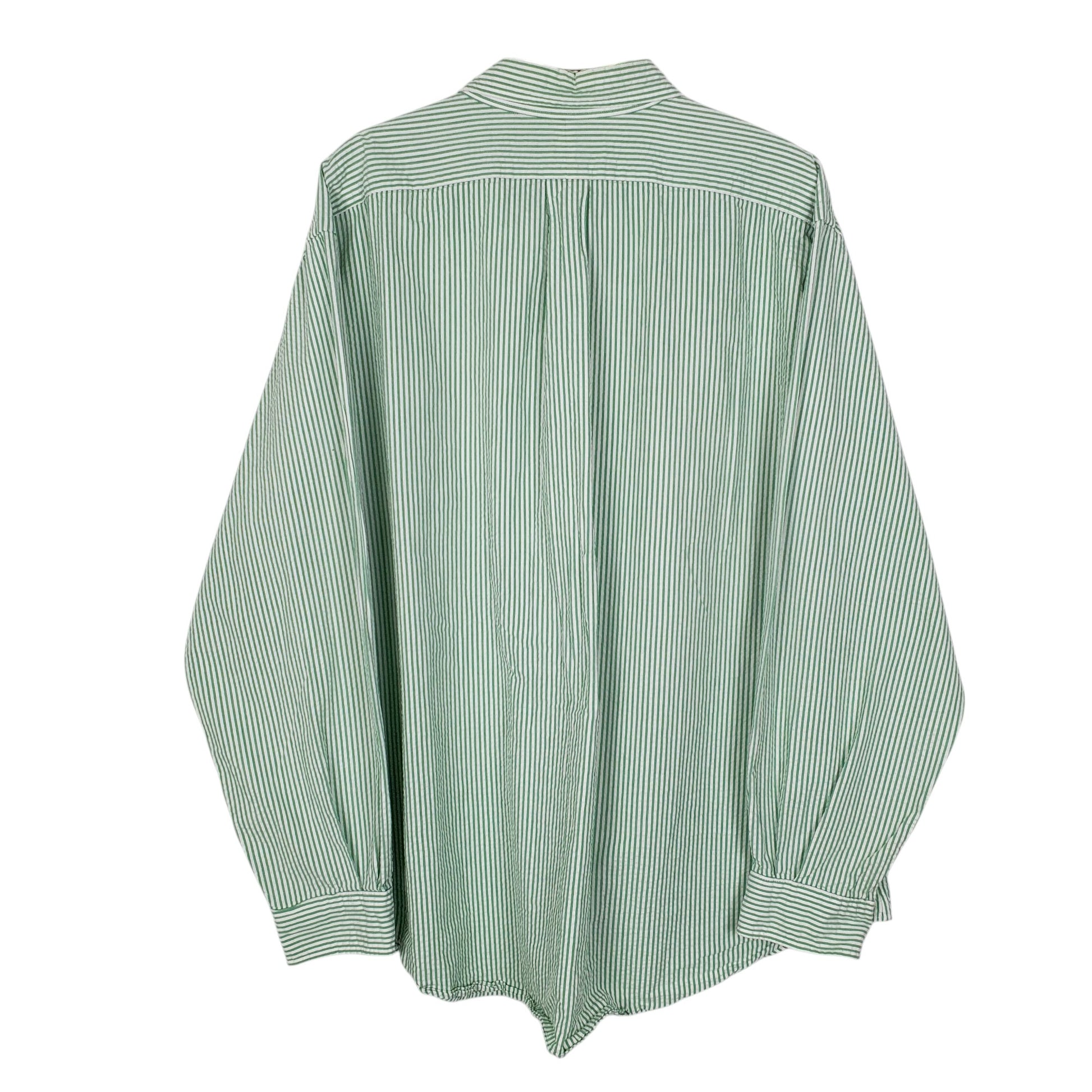 Mens Green Ralph Lauren Seersucker  Shirt