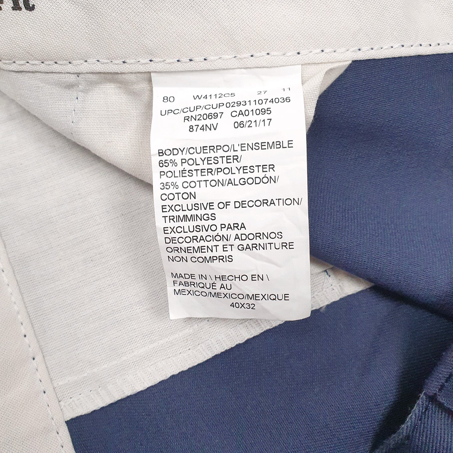 Mens Navy Dickies   Trousers