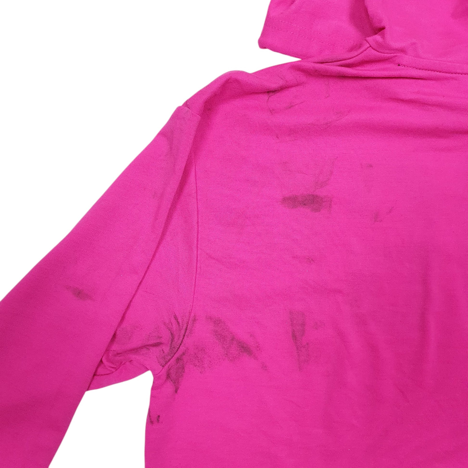 Womens Pink Tommy Hilfiger Crop Top Baggy Spellout Hoodie Jumper