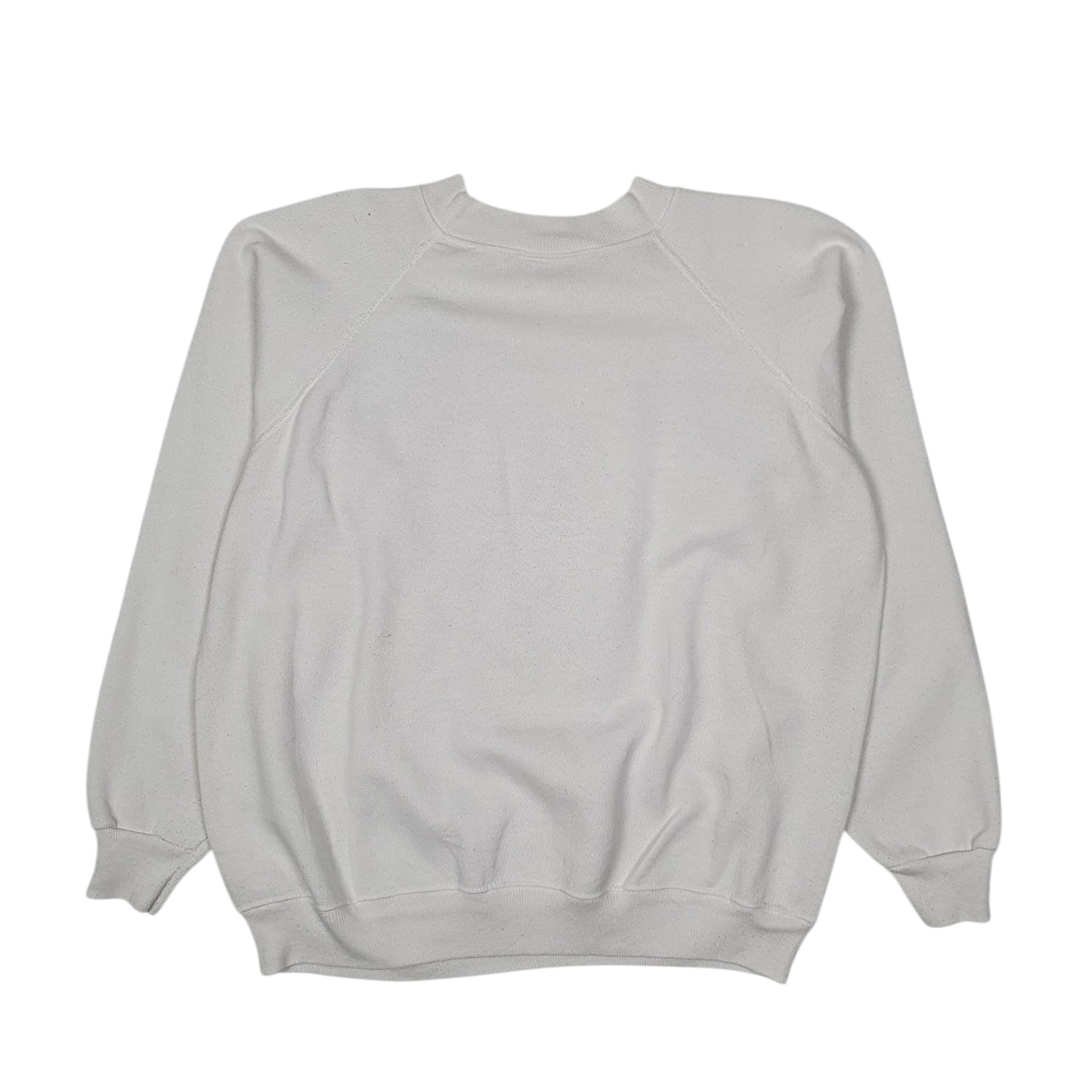 Womens White Hanes Her Way Vintage 90s Crewneck Jumper