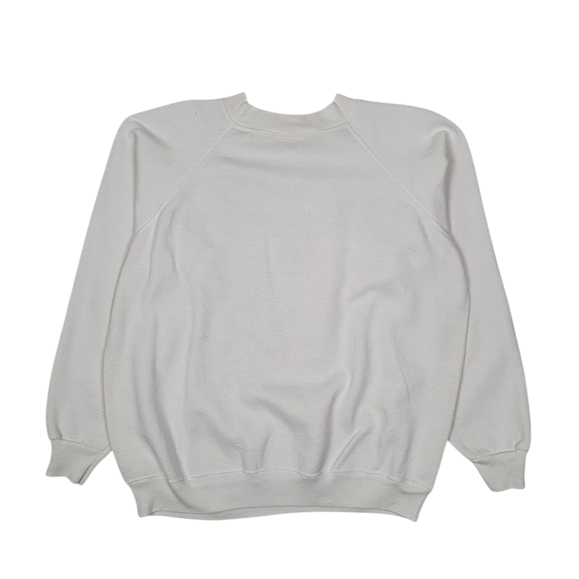 Womens White Hanes Her Way Vintage 90s Crewneck Jumper