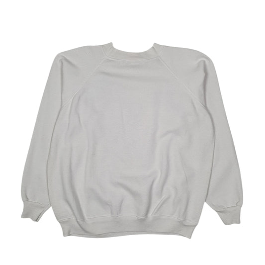 Womens White Hanes Her Way Vintage 90s Crewneck Jumper